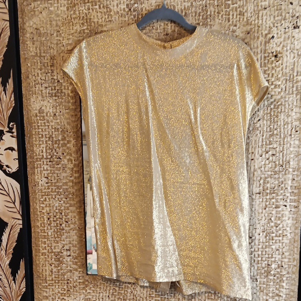 Gold Glitter St. John Shirt